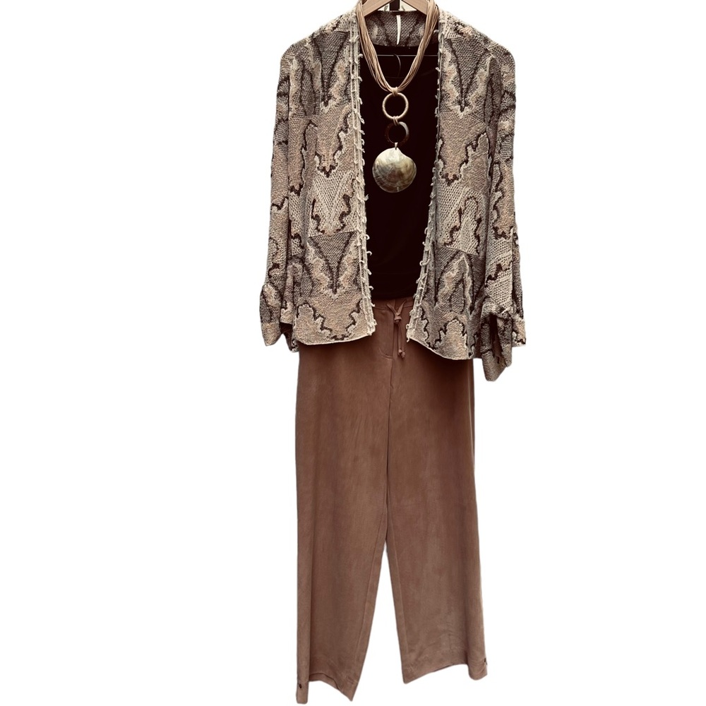 Tommy Bahama Mocha Brown Silk Trousers Size 6